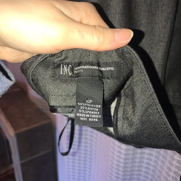 INC Grey straight leg pants - Picture 2 of 2